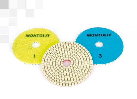 diamond pads kit for polishing and cleaning a bevelled edge